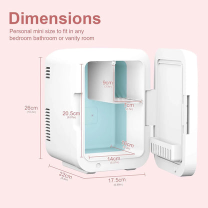 Mirror LED Mini Skincare Fridge