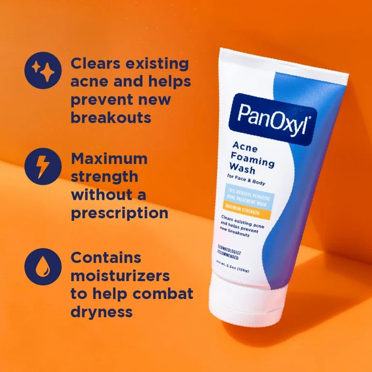 PanOxyl, Foaming Acne Wash Benzoyl Peroxide 10%, Maximum Strength, 156g