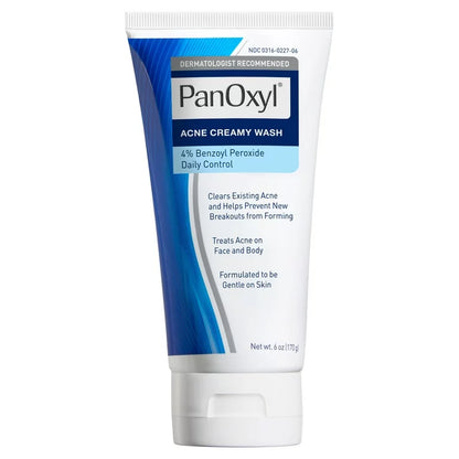 PanOxyl, Creamy Acne Cleanser, Daily Control, 4% Benzoyl Peroxide, 170g