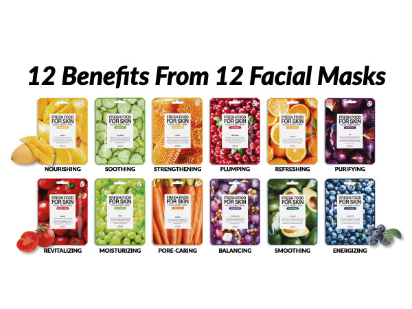 Farm Skin Fresh Food for Skin Real Squeeze 12 Facial Masks