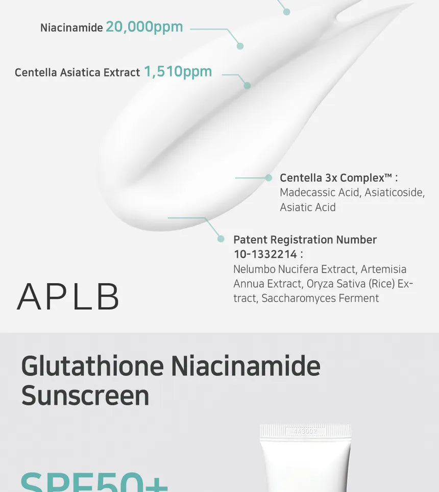 APLB - Glutathione Niacinamide Sunscreen