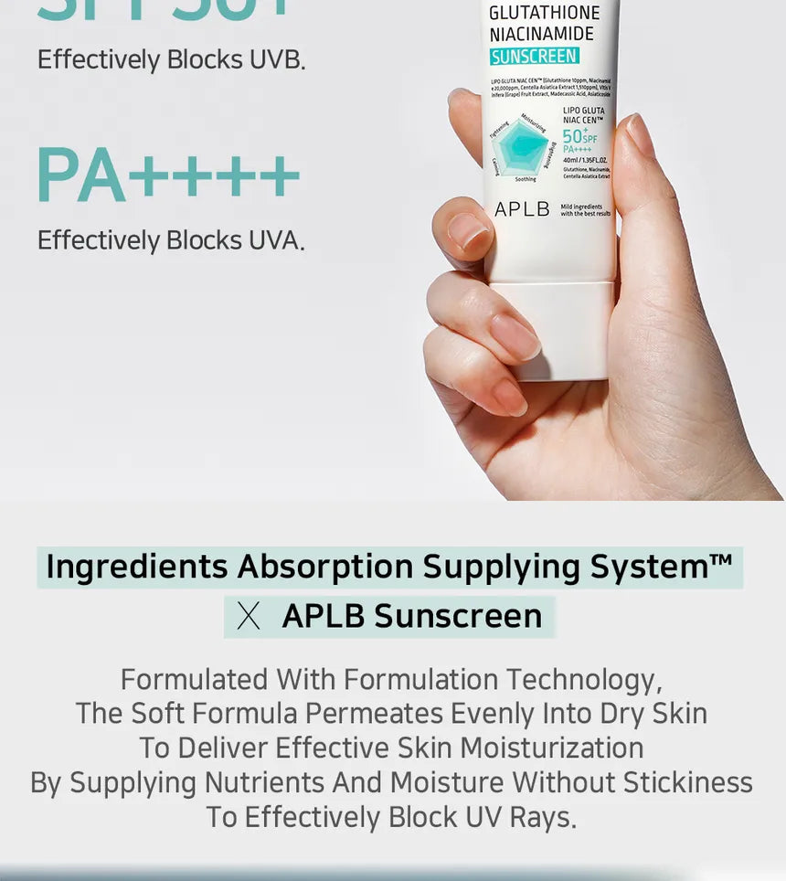 APLB - Glutathione Niacinamide Sunscreen